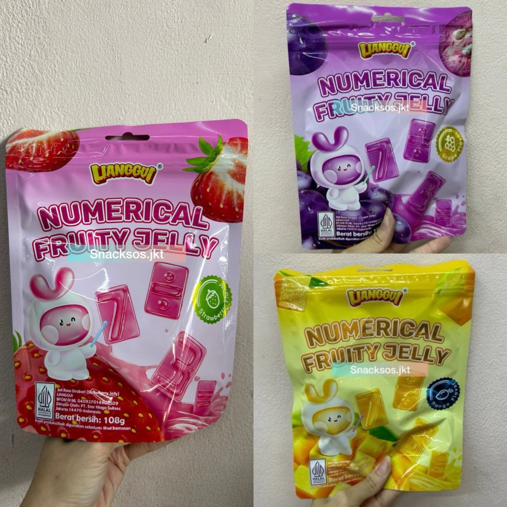 

LIANGGUI NUMERICAL FRUIT JELLY GRAPE / MANGO MANGGA / STRAWBERRY