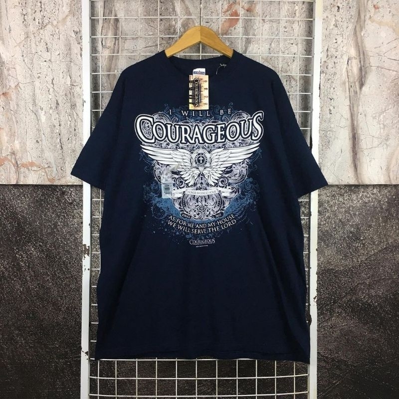 Kaos Vintage Oversize Oversized t shirt Jerzees Courageous . SDA 03979 Second Bekas Preloved