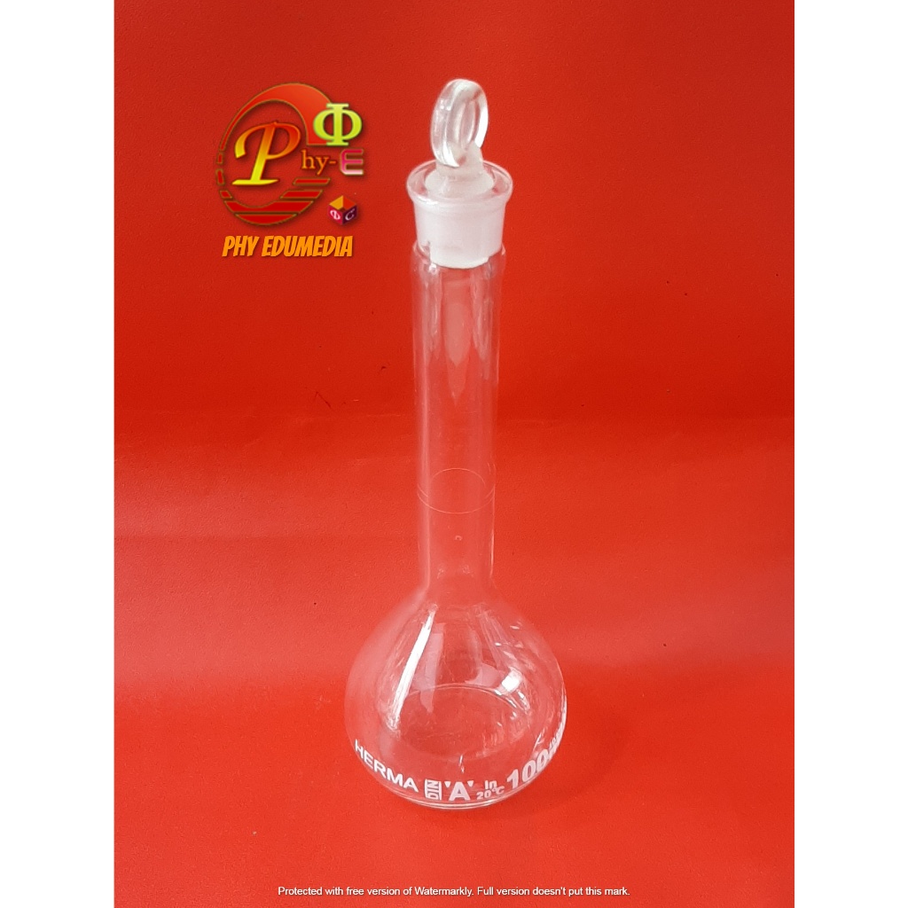 Labu ukur 250ml Herma / Volumetric Flask 250ml Herma / Labu ukur Glass Stopper