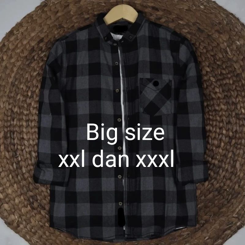 Kemeja flanel jumbo lengan panjang flanel unisek flanel jumbo kualitas premium