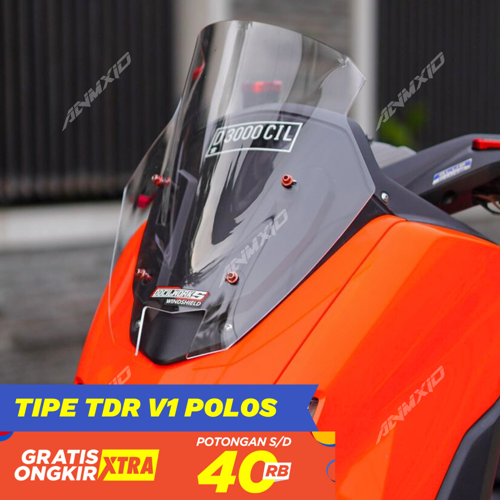 WINDSHIELD VISOR TDR V1 POLOS JENONG NMAX NEW 2020-2024 DAN NMAX OLD