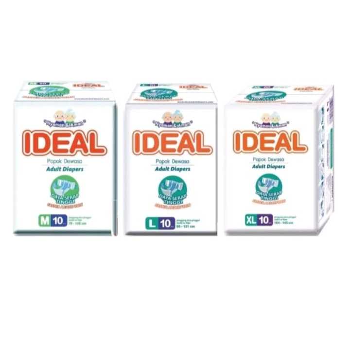 Ideal popok dewasa m10/l10/xl10/ideal popok perekat/ideal popok dewasa