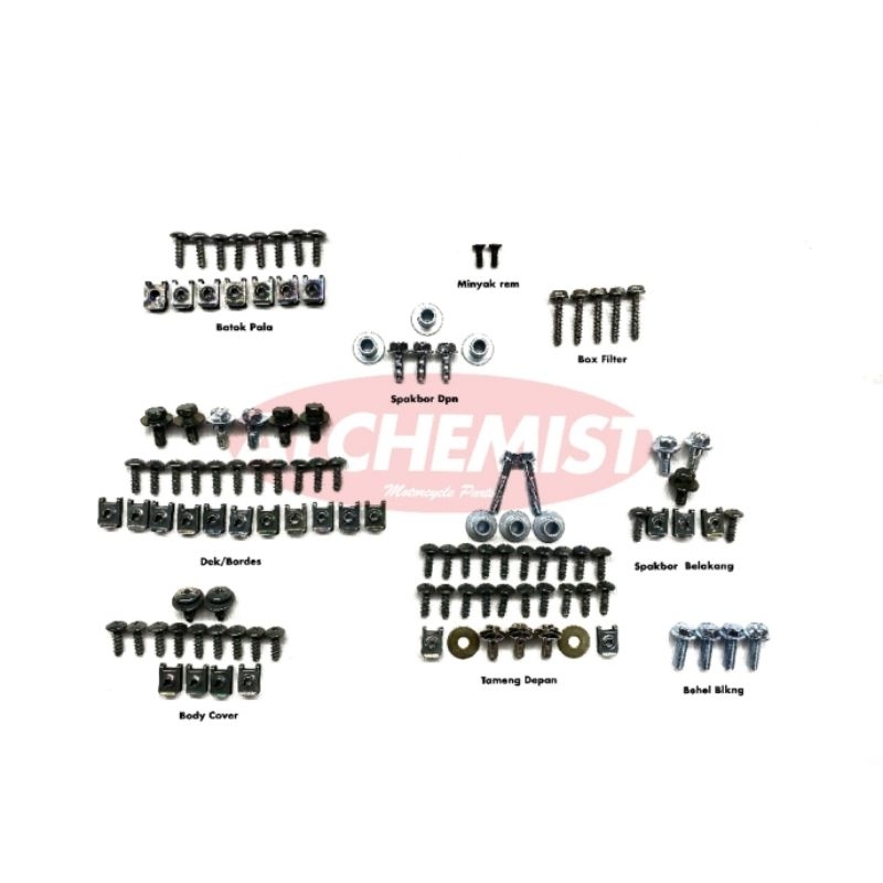 COD Baut Yamaha Mio Soul Karburator Fullset / Baud Mio Soul Karbu FullSet Full Body / Baut Mio Soul 