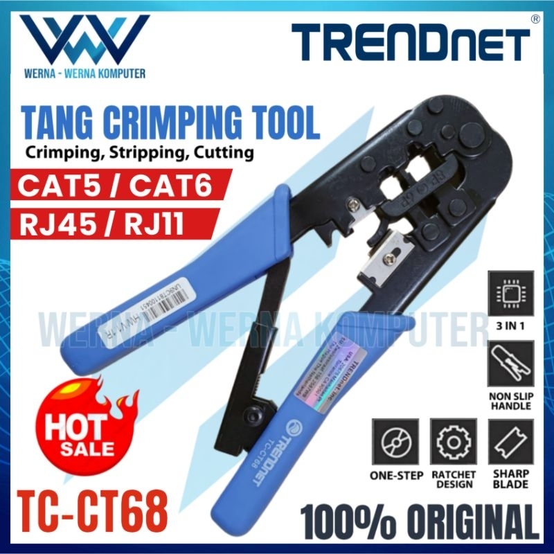 TRENDnet TC-CT68 Crimping tool RJ45 RJ11 Tang Krimping CAT5