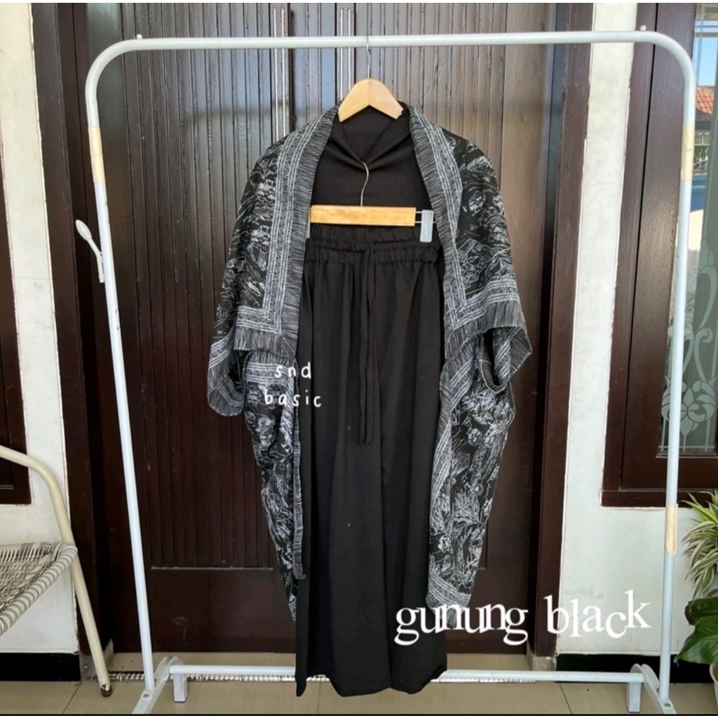 ONE SET OUTER SCRAF / OUTER SCRAF / KULOT CRINGKLE / PAKAIAN WANITA ONE SET OUTER SCARF DAN KULOT CR