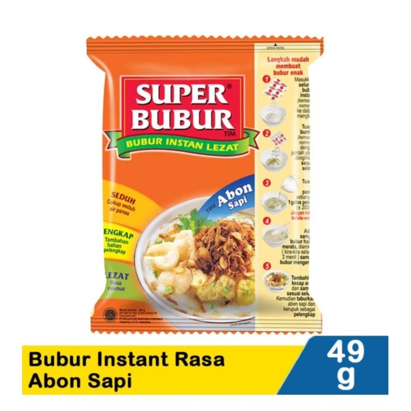 

Super Bubur Instan Rasa Abon Sapi 49 Gr