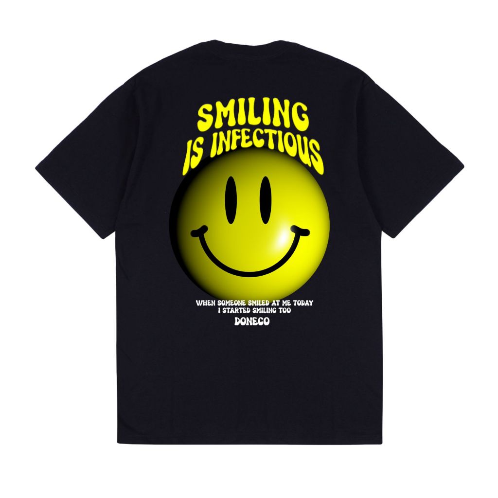 [HOT] Doneco | Tshirt Reguler | Smile | Black