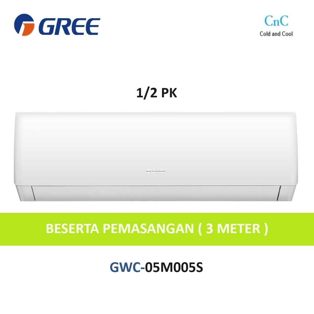 AC GREE GWC-05M005S 1/2PK + PASANG