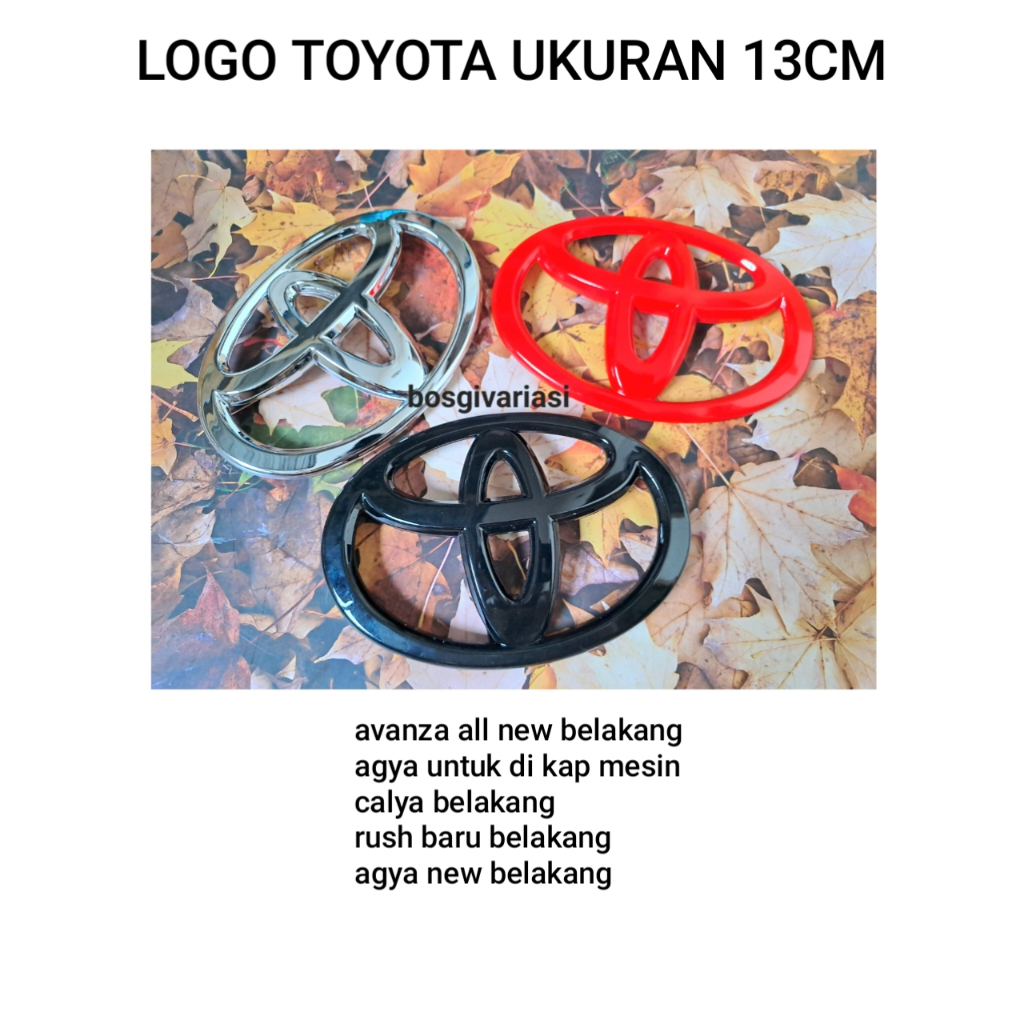 Logo pengganti logo garuda depan agya 13cm / logo toyota agya lama  / Logo depan belakang toyota agy