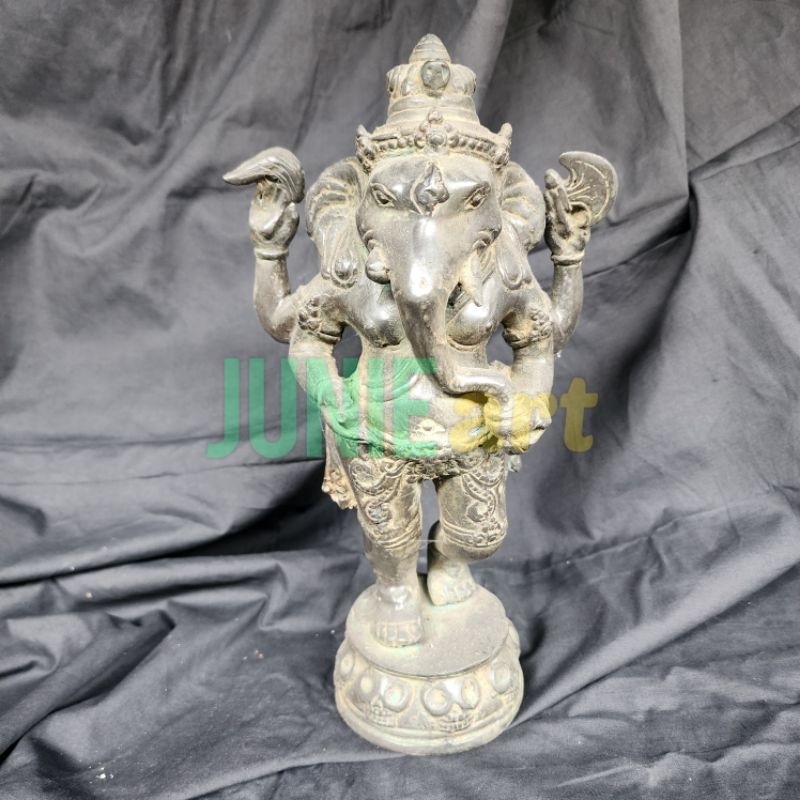PATUNG GANESHA GANESA BERDIRI 30 CM KUNINGAN