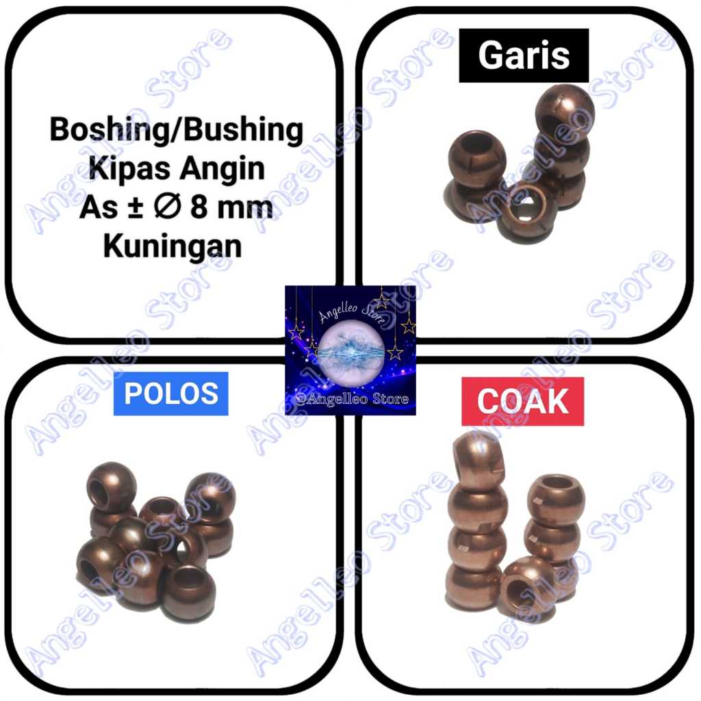 Boshing Kipas angin As 8 mm~Bushing Kipas Angin As 8 mm~Kuningan