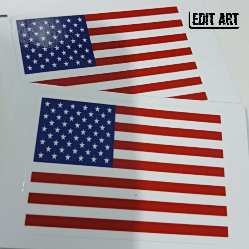 Stiker Bendera Amerika Serikat Unite State Decal Sticker Pipi Motor Helm Laptop
