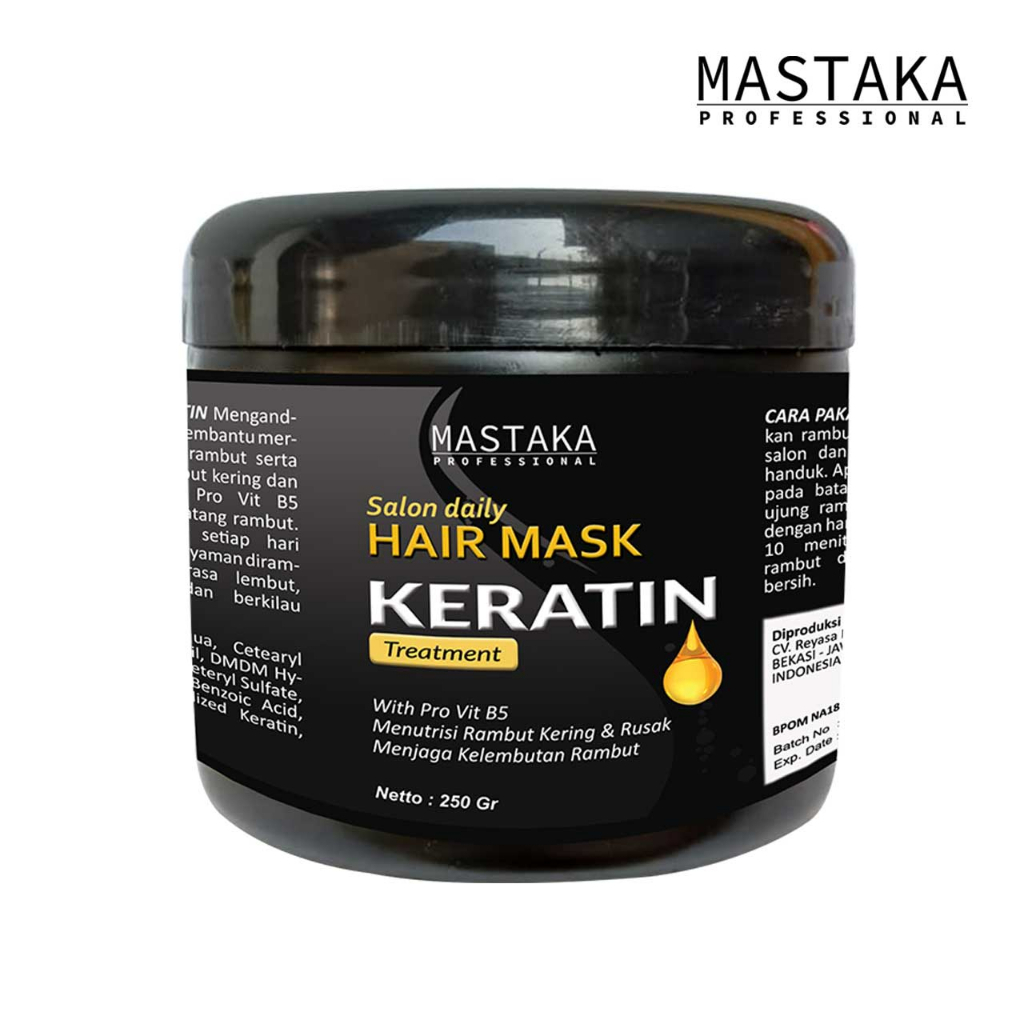 MASTAKA Hair Mask KERATIN Treatment Salon Daily BPOM 250 Gr