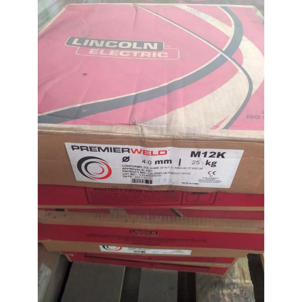 Kawat Las / Welding Electrodes Set ENKA SW-12M dia / OD. 3,2 mm , ENKA Flux 530, LINCOLN SUBMERGED W