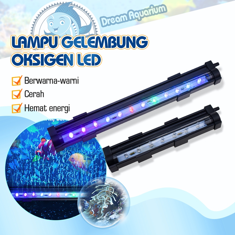 Lampu Celup Aquarium lampu gelembung batu aerator lampu akuarium