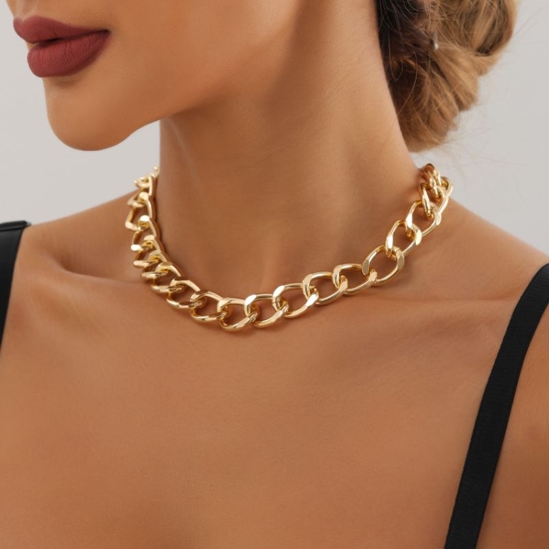 Kalung Rantai Besar Choker Hijab Anti Karat