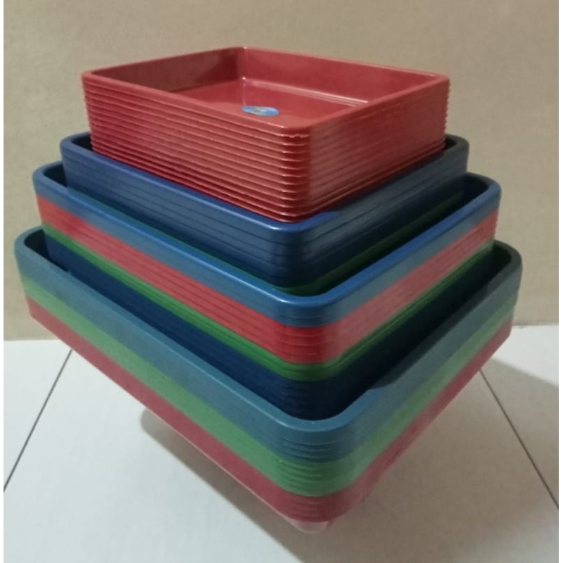 Nampan Plastik Segi Besar / Baki Segi plastik Ukuran 35x27x5,5 cm