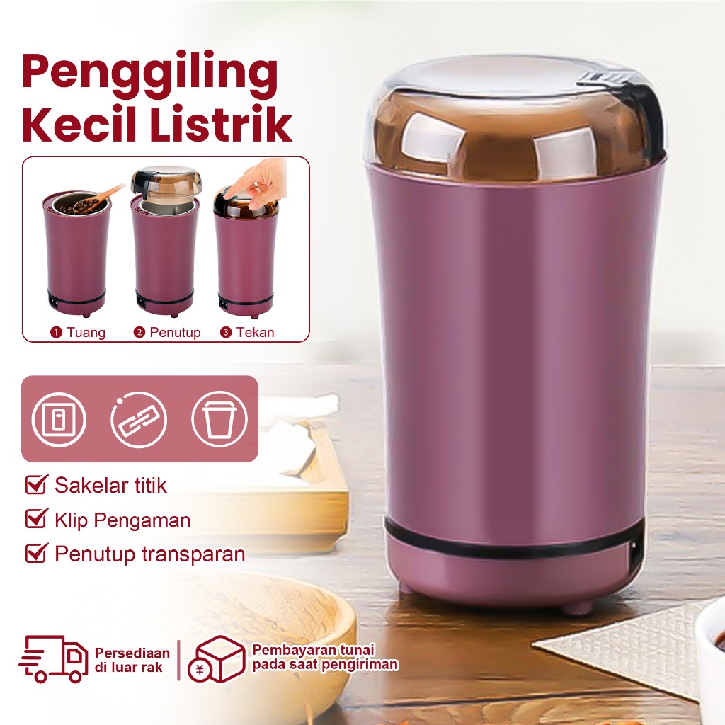 Mesin penggilingan listrik mini untuk bumbu-bumbuan, penggilingan biji-bijian dan gandum, cocok untu