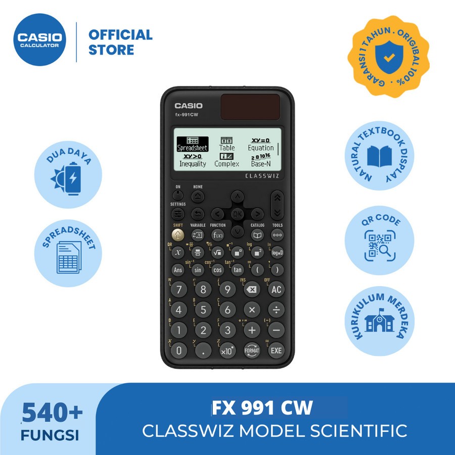 

Casio Classwiz Model Scientific Calculator FX991CW