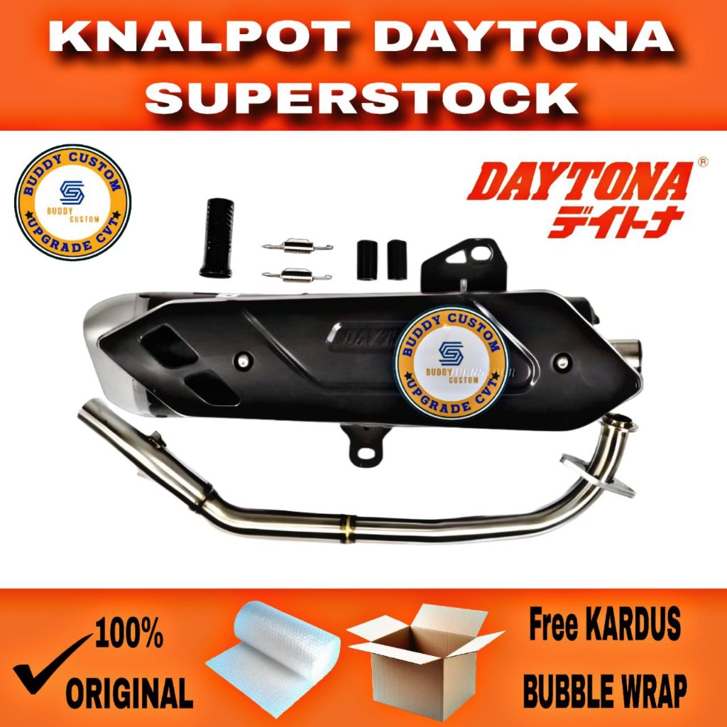 Knalpot Daytona SUPERSTOCK Beat New Deluxe Scoopy PCX 150 Nmax New old Aerox New Old Vario 125 150