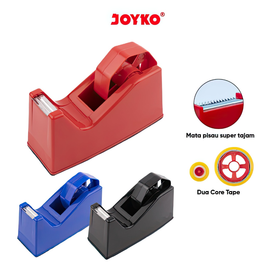 

Pemotong Pita Perekat Selotip Tape Dispenser Cutter Joyko TD103 Dual Core