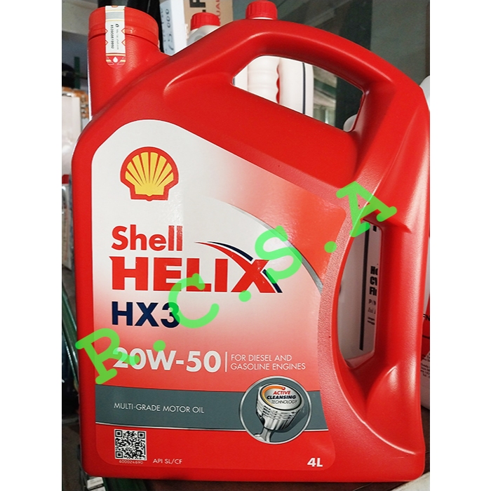 OLI SHELL HELIX HX3 20W-50 4 LITER - ORIGINAL SHELL INDONESIA