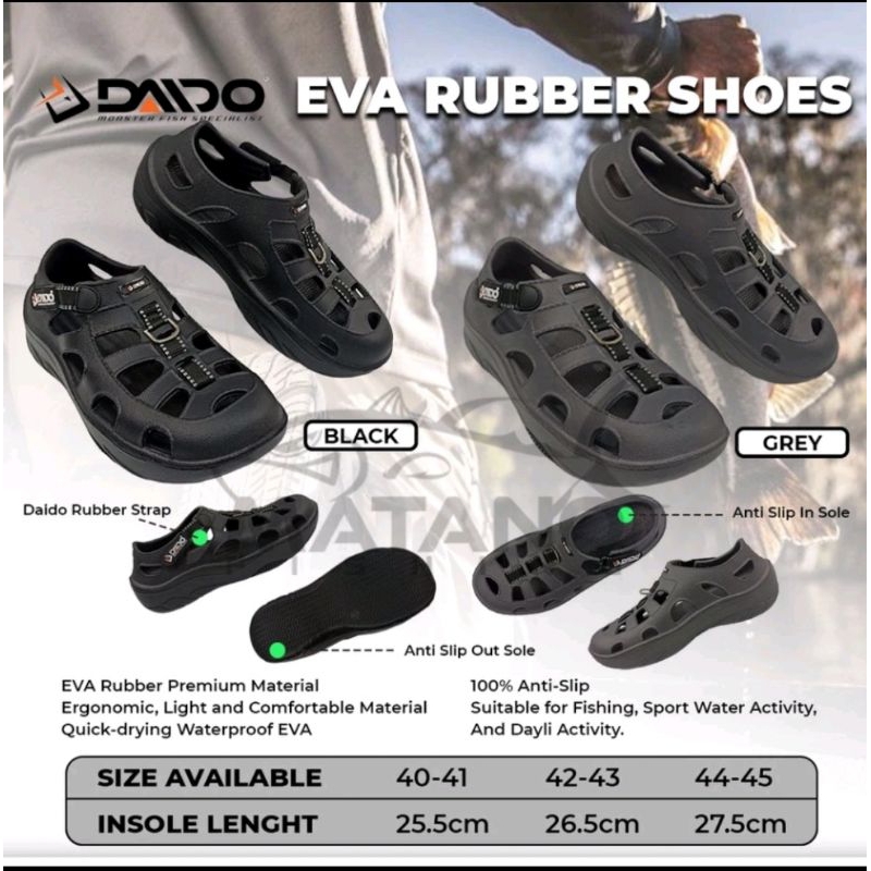 Sepatu Pantai Mancing Rubber Anti Slip Daido