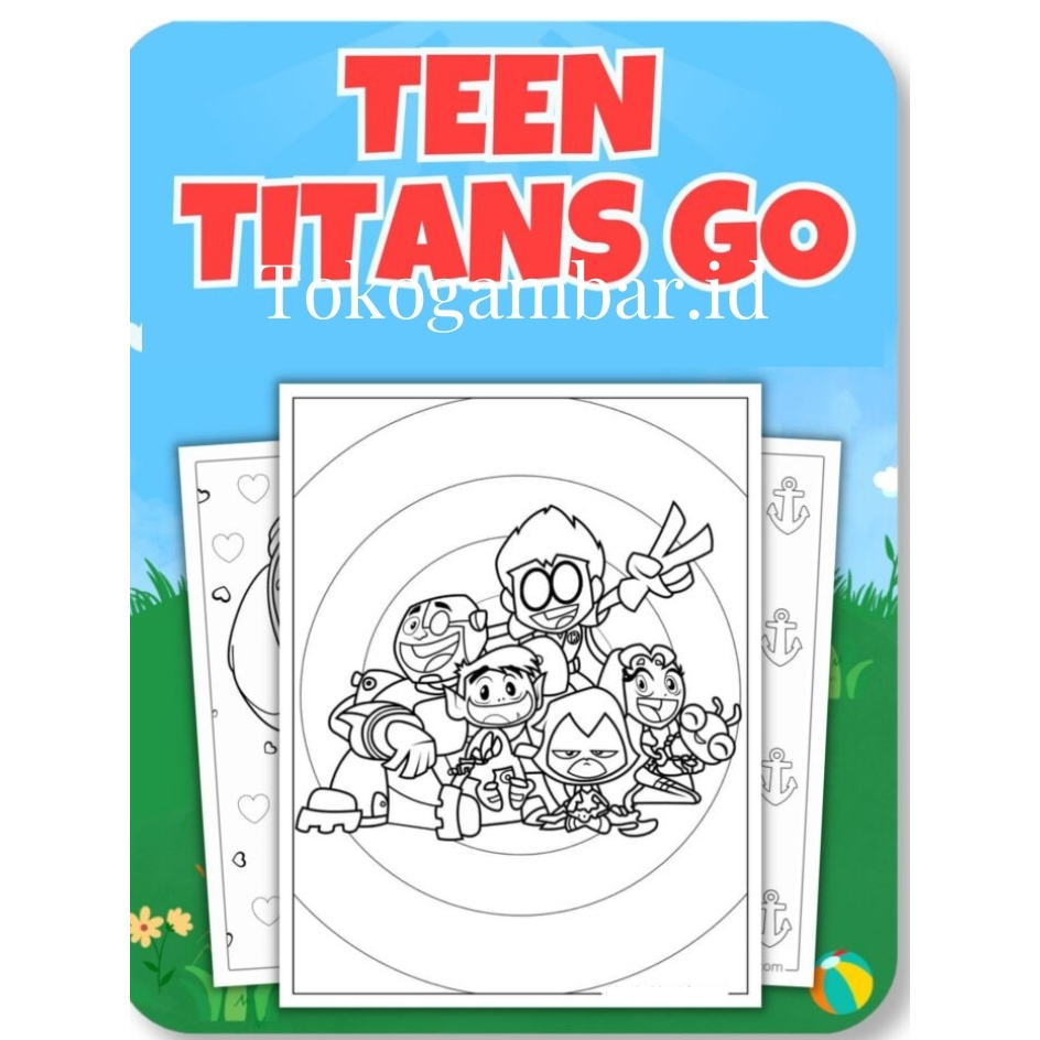 

ID024 Teen Titans Go Coloring Pages - Buku Mewarnai Anak TK SD