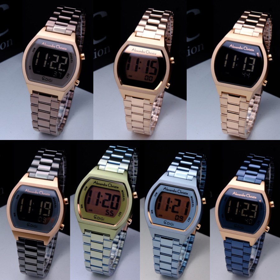 JAM TANGAN WANITA ALEXANDRE CHRISTIE AC 9384 AC9384 DIGITAL ORIGINAL