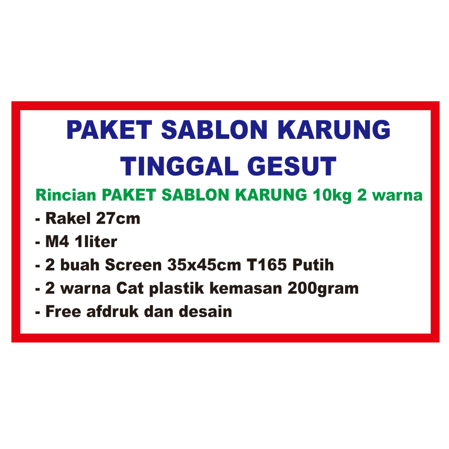 

PAKET SABLON