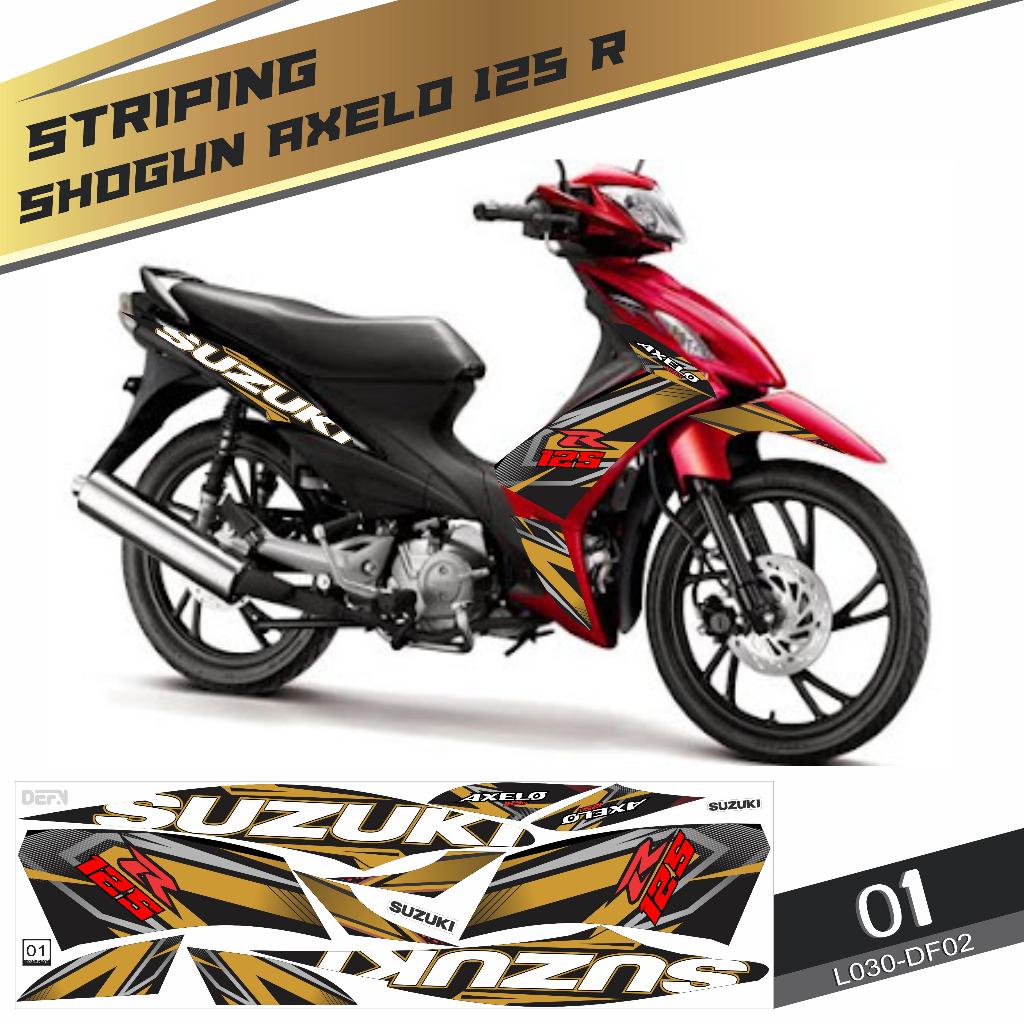 Stiker striping Decal Suzuki Shogun Axelo 125 R 2011-2014 Semifullbody Variasi DF02