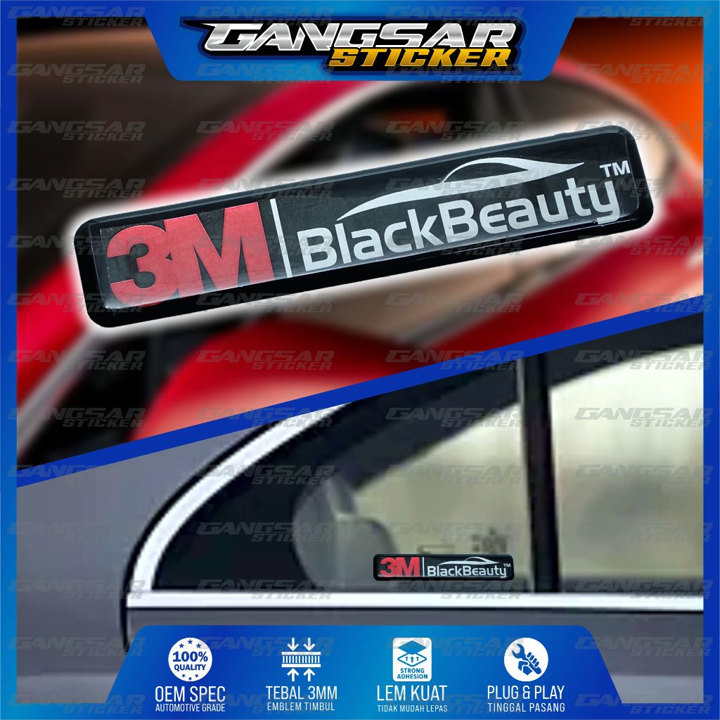 Emblem kaca film 3M Black Beauty / Emblem 3M Black Beauty / Emblem Kaca Film 3M BB
