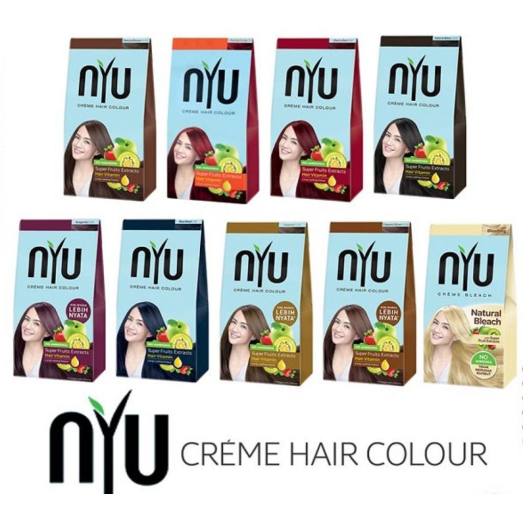 NYU Creme Hair Colour / Nyu Pewarna Rambut Natural / Cat Rambut Nyu