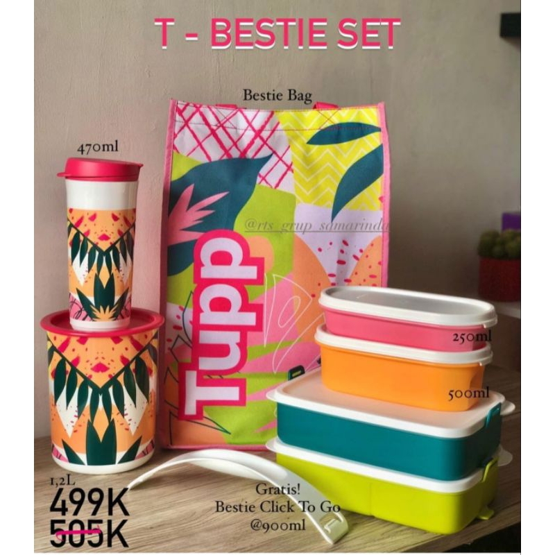 T bestie set tupperware