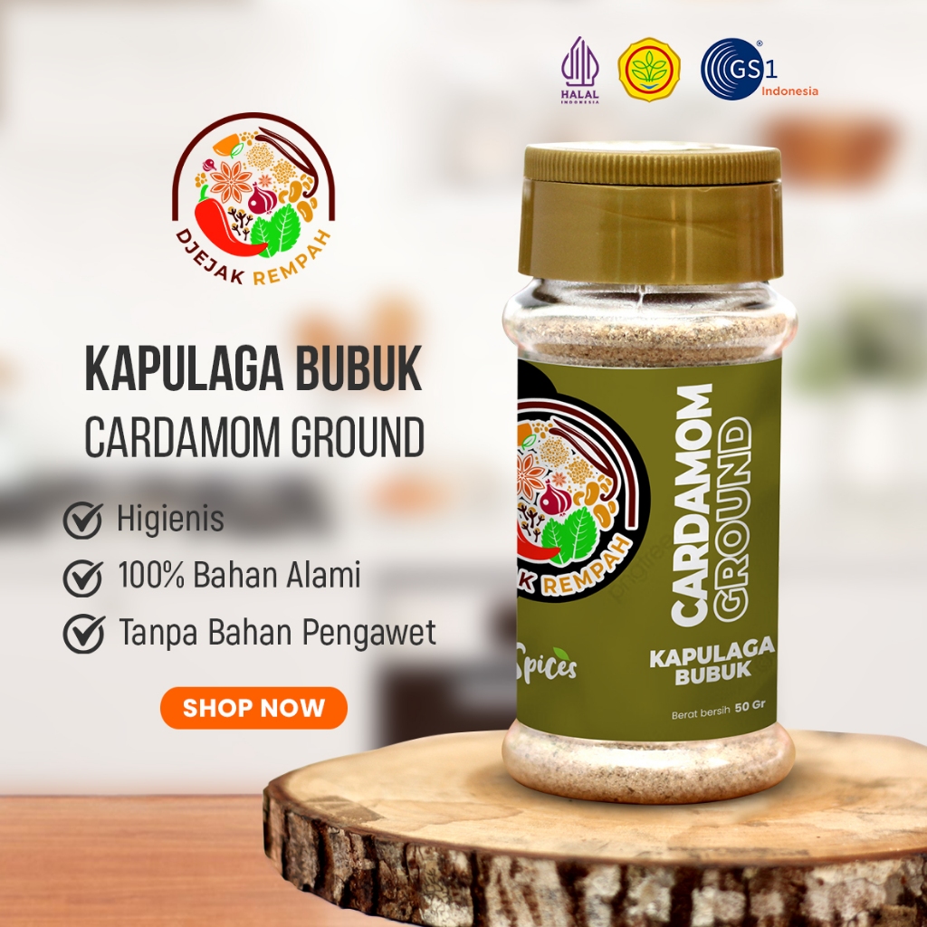 

Kapulaga Bubuk Cordammom Ground 50 Gram Bubuk Rempah Bubuk Bumbu Dapur Asli Berkualitas