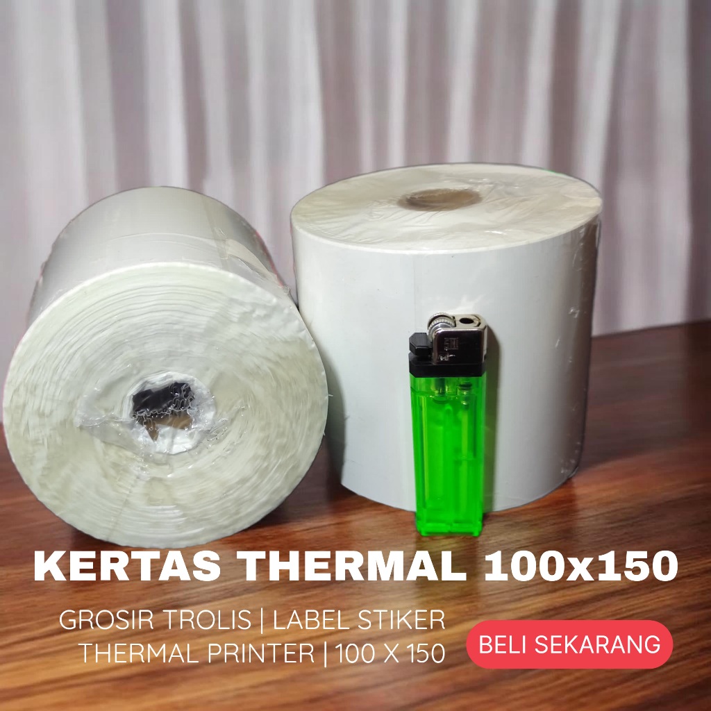 

GROSIR TROLIS Z188 ukuran 100x150 isi 500 lembar kertas thermal label stiker roll kertas printer cetak alamat shopee toped dll trolistore kedungwuni pekalongan jawa tengah