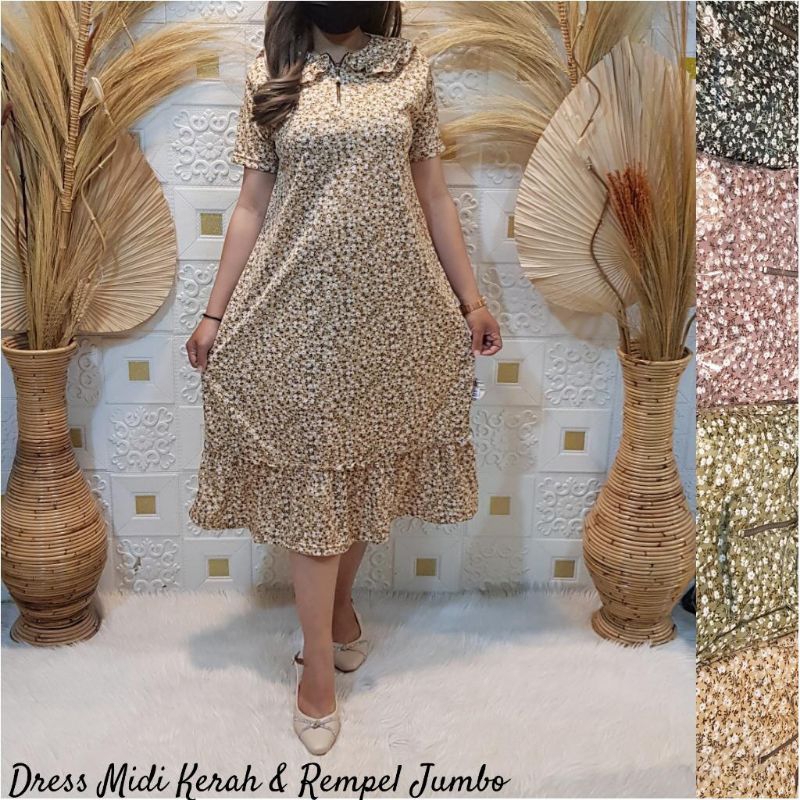 Dress Daster Rempel Resleting depan Busui Friendly / Daster Rempel Smok Voxy Jumbo