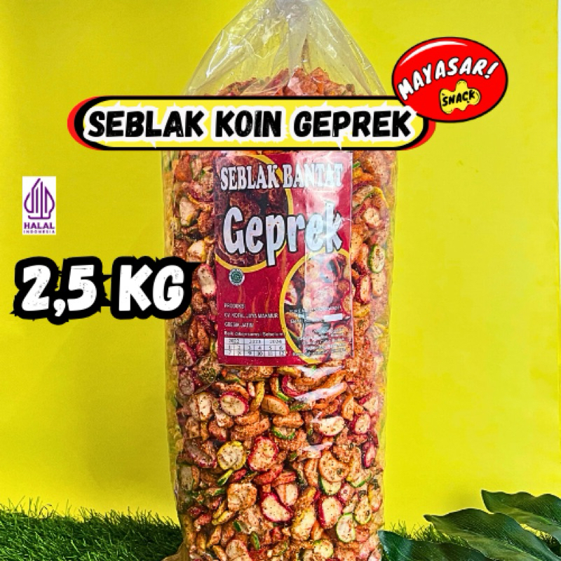 

[BALL] KERUPUK SEBLAK KOIN GEPREK JAJANAN PEDAS GURIH MAYASARI KILOAN 2,5kg