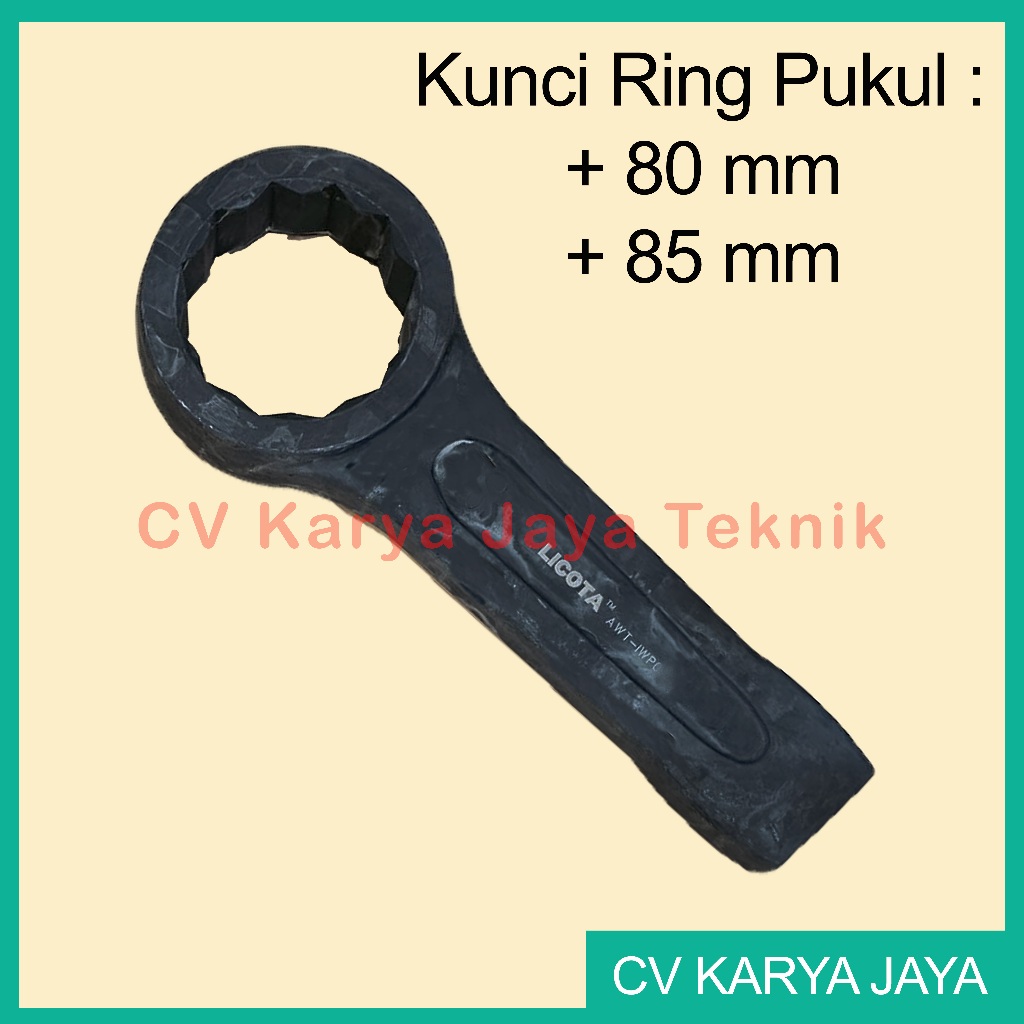 Kunci Ring Pukul Licota 80 mm, 85 mm / Kunci Ring Impact / Slogging Wrench