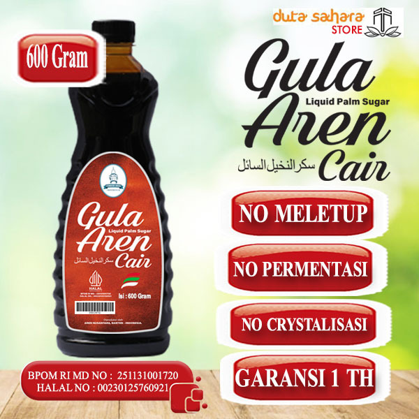 

Gula Aren Cair Asli Murni 600 Gram Brown Sugar Cair Asli 100% Organik Liquid Palm Sugar 100 % Pondok Aren Original Bpom Halal MUI