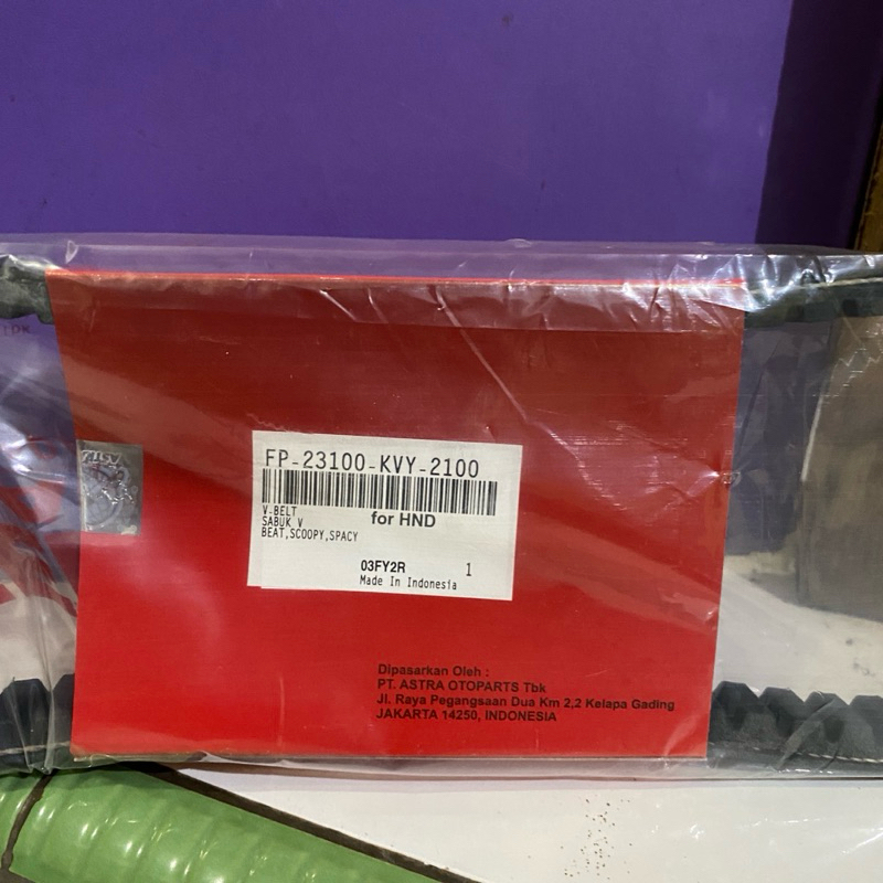 V-Belt, Vanbelt, Sabuk Cvt merk FEDERAL untuk motor Honda BEAT karbu, Scoopy Karbu, Spacy Karbu (KVY