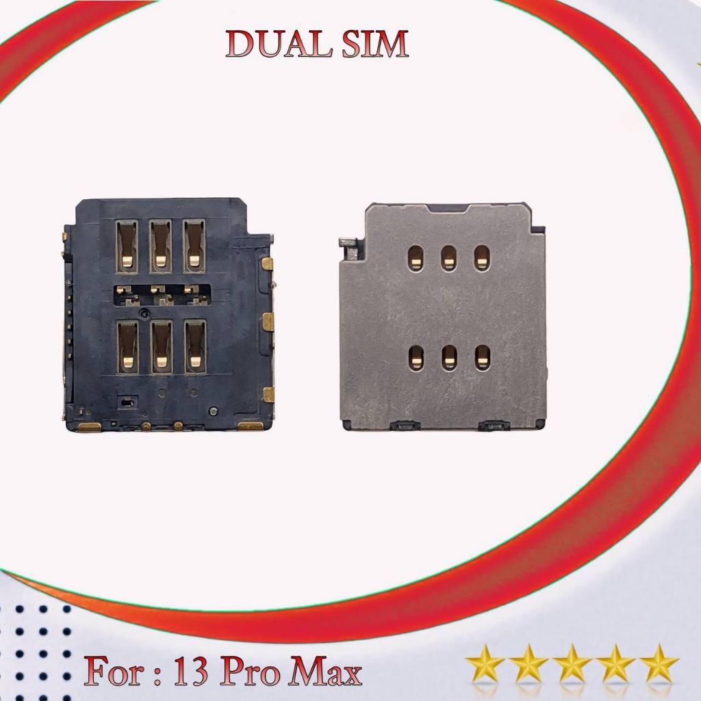 KONEKTOR/ADAPTOR SIM DUAL 13 PRO MAX MEMBACA KARTU SIM ORIGINAL NEW