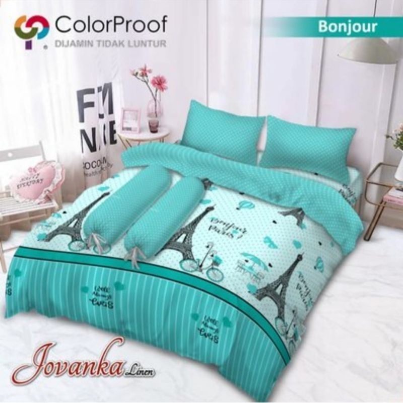 bedcover jovanka 180x200 selimut jumbo warna soft :fata