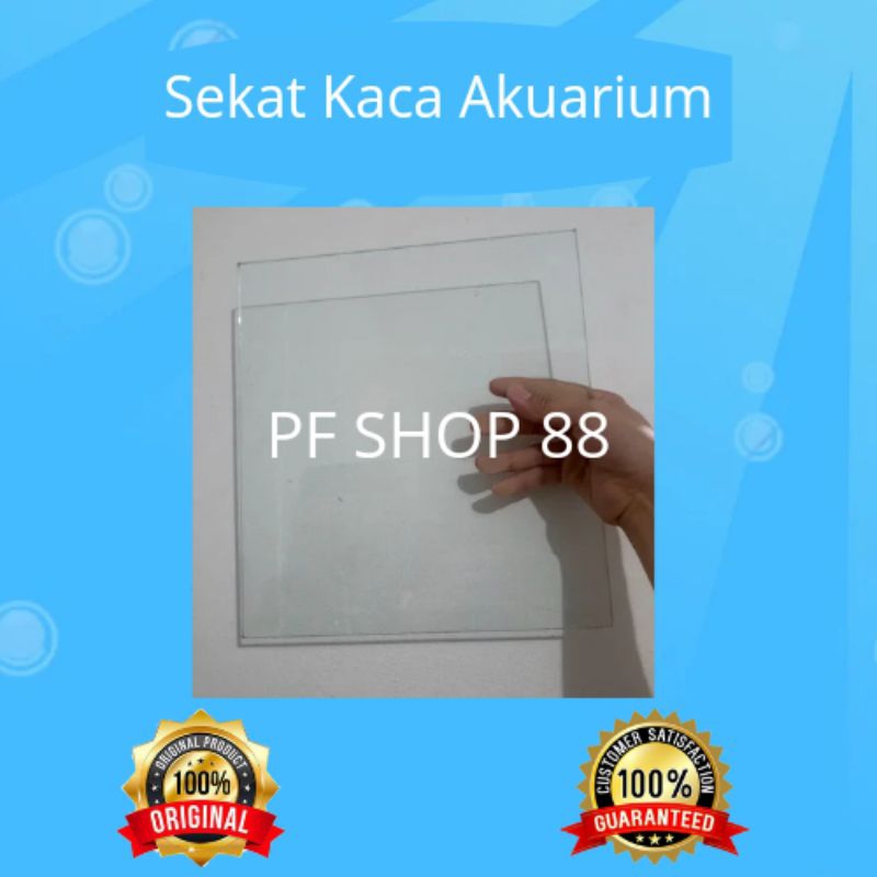 Kaca untuk Sekat Akuarium free dop 4 pc (bisa custom ukuran)