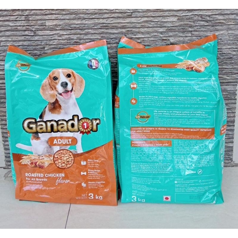 Dog Food Ganador Adult Roasted Chicken 3kg | Makanan Anjing Dewasa Ganador 3kg