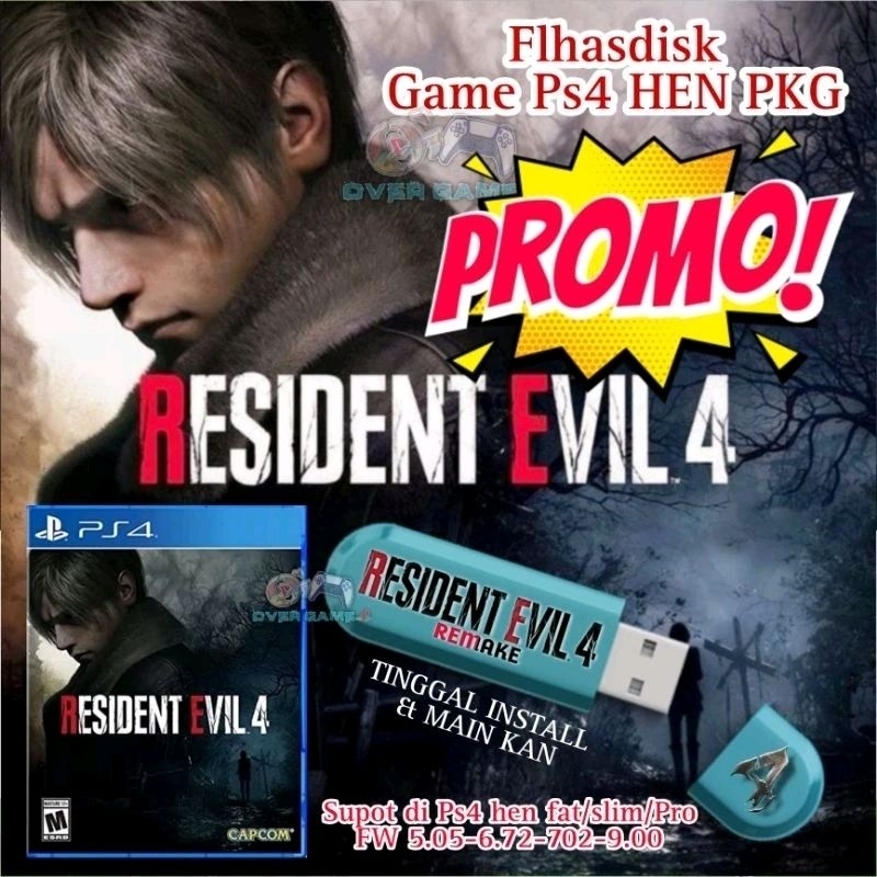 Game PS4 HEN Resident Evil 4 Remake  PKG via Flashdisk