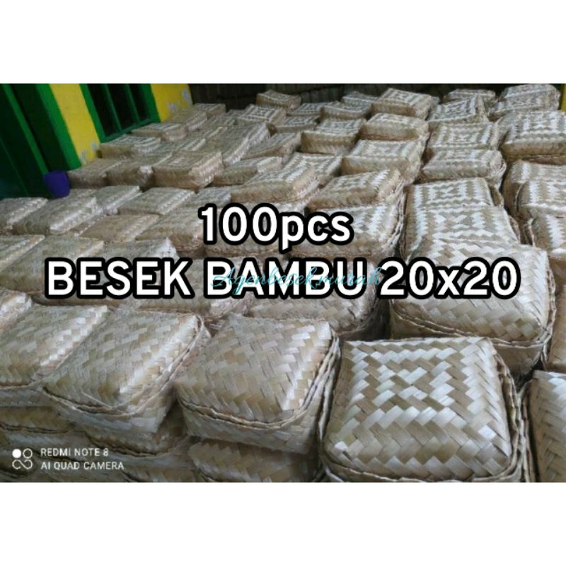 100pcs BESEK BAMBU 20X20 MURAH / KERANJANG BAMBU / BOX BAMBU / PIPITI MURAH