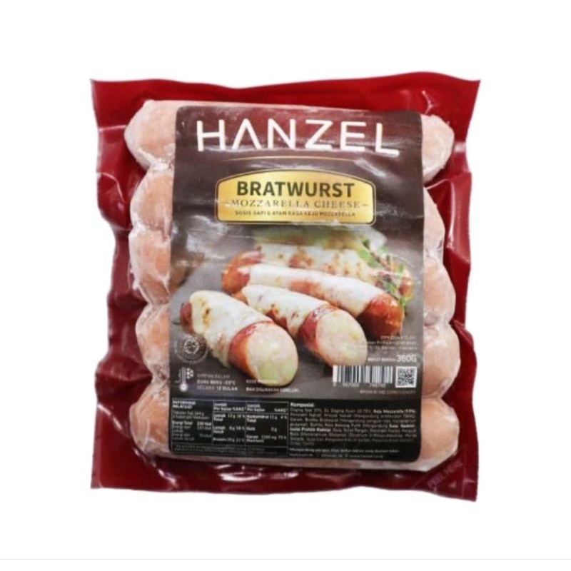 

HANZEL Sosis Bratwurst Mozzarella Cheese isi 6 pcs