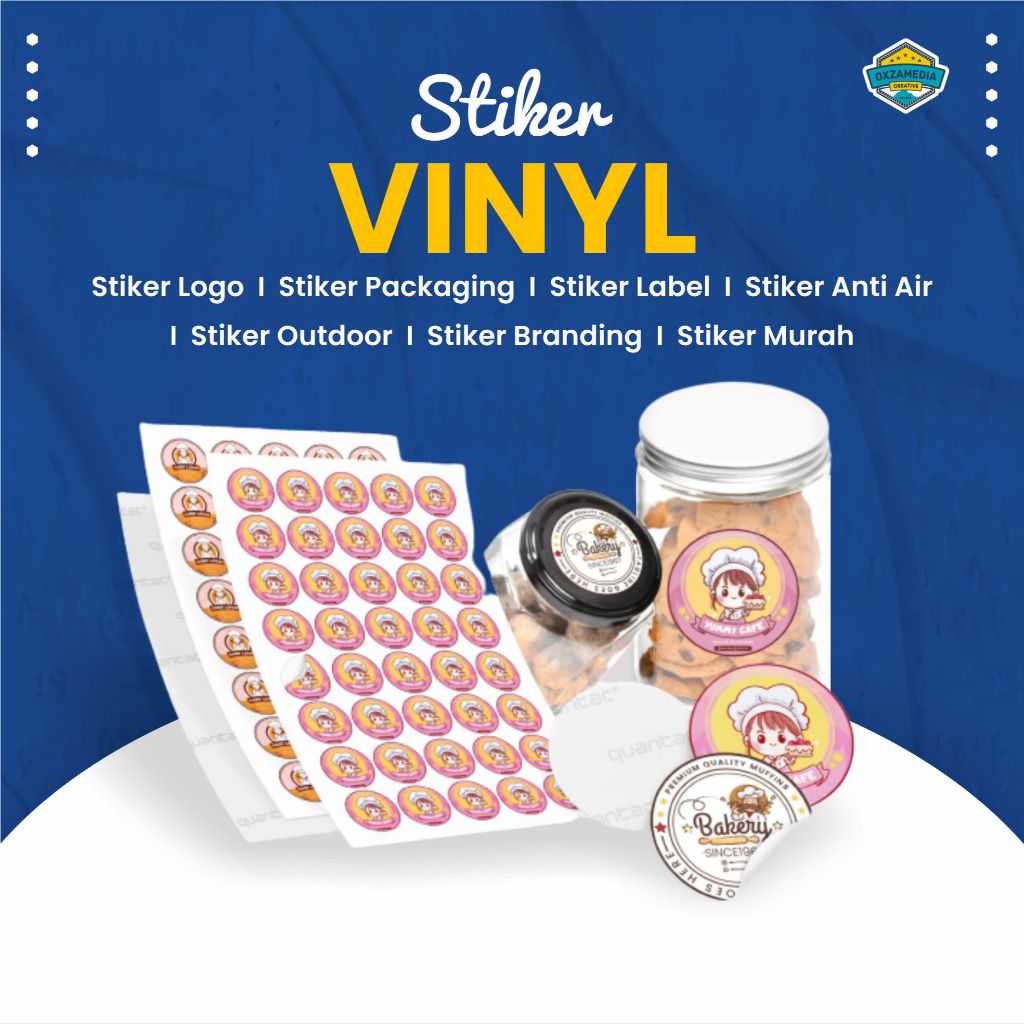 

CETAK STIKER VINYL A3+ / STIKER LABEL KEMASAN MURAH / SEHARI JADI