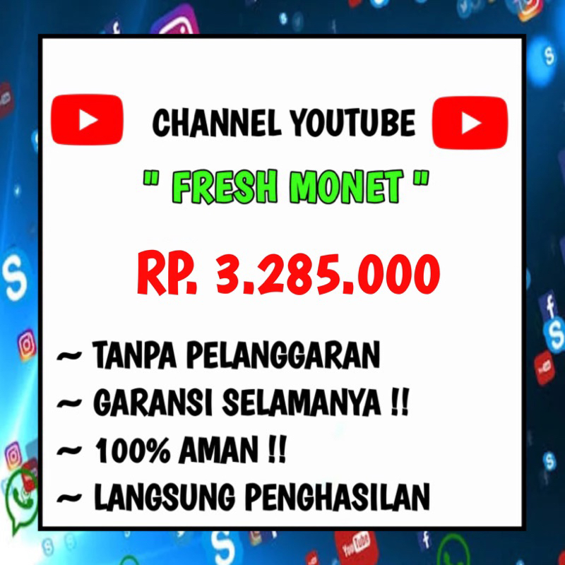 Channel Youtube Fresh Monet Sepaket Fresh Adsense